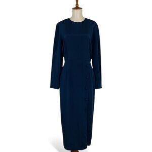 Vintage 90s Silk Blue‎ Dress Women’s 6